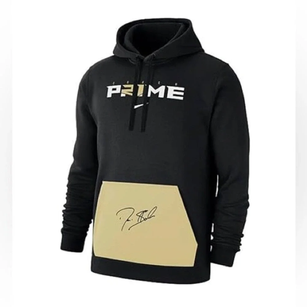 Nike Men's Prime 2.0 Club Fleece Logo Pullover Hoodie, Large - Black NWT
